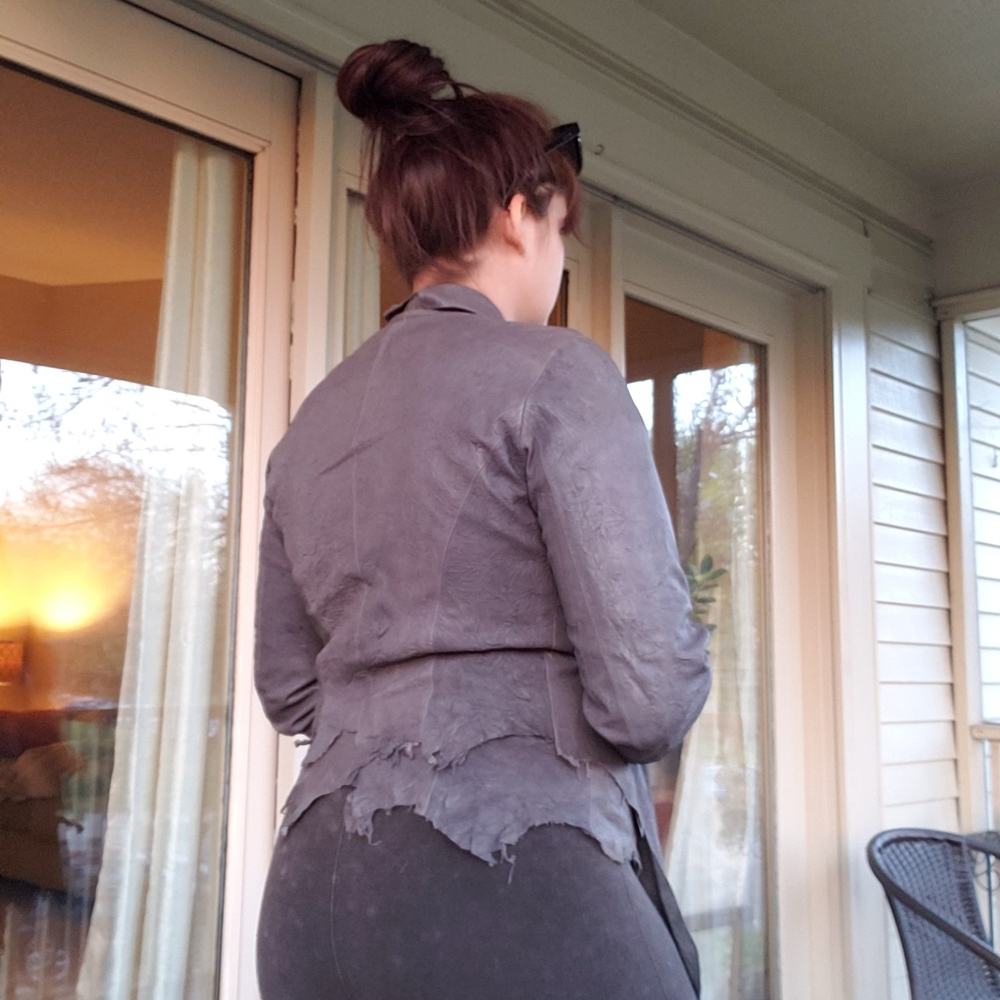 Apocalyptic Leather Jacket Goth Grunge - Picture 8 of 11